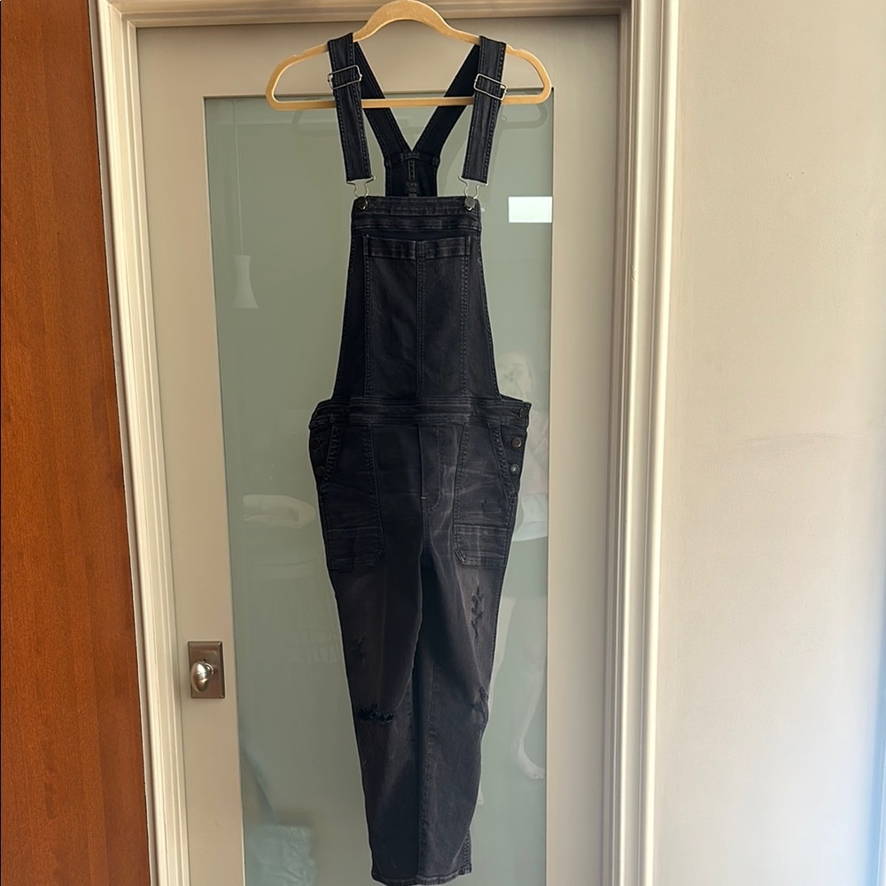Citizens of Humanity Black Distressed Denim Overalls
Size M made in USA